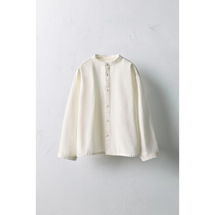 Рубашка limited edition из поплина 6-10 лет с воротником-стойкой