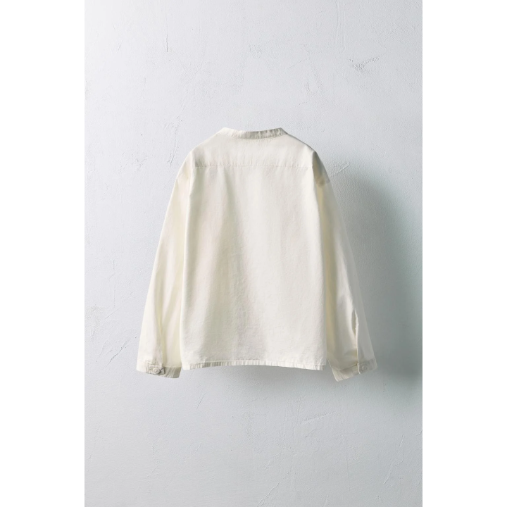 Рубашка limited edition из поплина 6-10 лет с воротником-стойкой