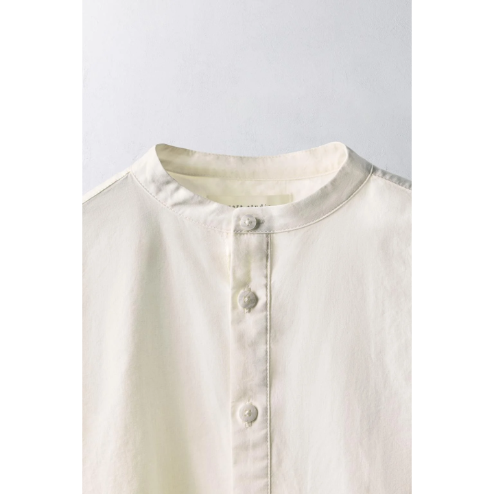 Рубашка limited edition из поплина 6-10 лет с воротником-стойкой