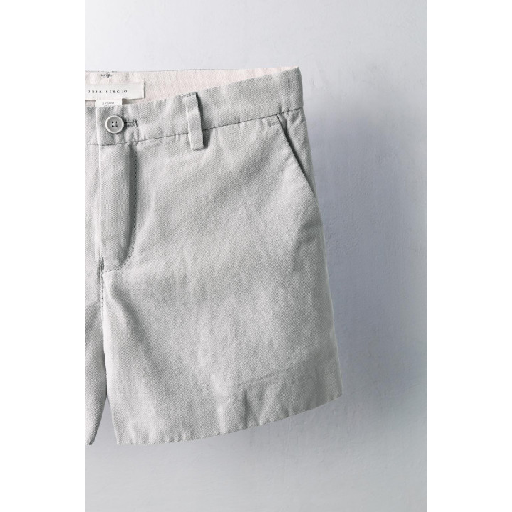 Бермуды из льняно-хлопковой смеси ограниченной коллекции для детей от 2 до 5 лет