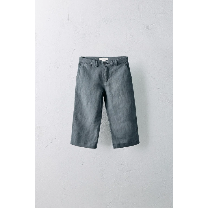 Брюки zara из хлопково-льняной ткани, 2-5 лет / лимитированное издание