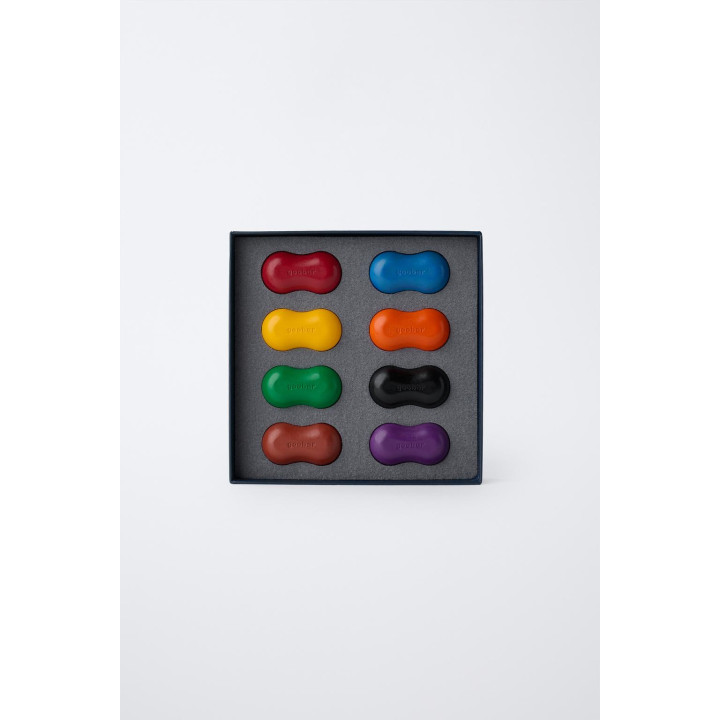 НАБОР ЦВЕТНЫХ МЕЛКОВ-КАРАНДАШЕЙ GOOBER ® (8 ШТУК) И КНИГА ДЛЯ РИСОВАНИЯ