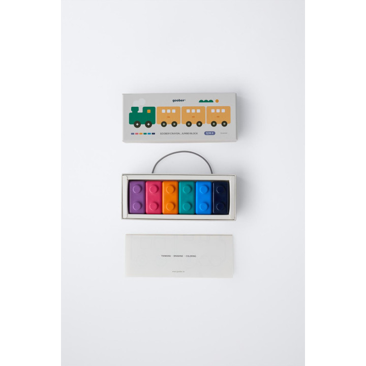 Набор из шести кубиковых мелков goober ® и листы для рисования