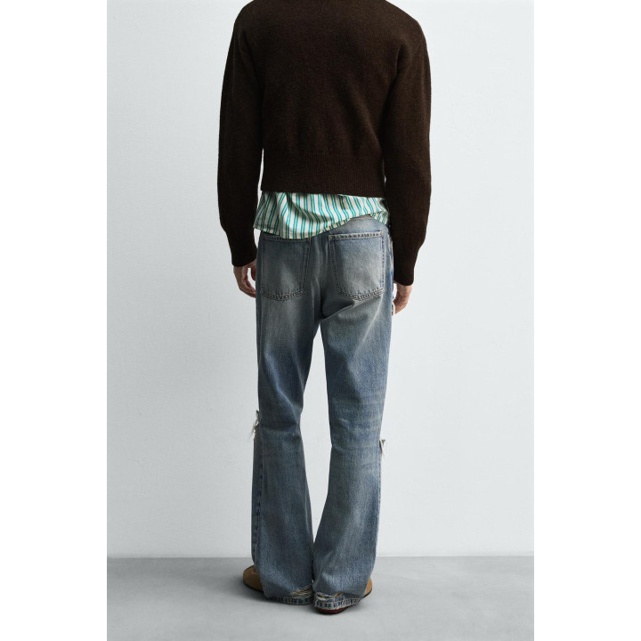 РАСКЛЕШЕННЫЕ ДЖИНСЫ С РАЗРЕЗАМИ HARRY LAMBERT FOR ZARA X DISNEY