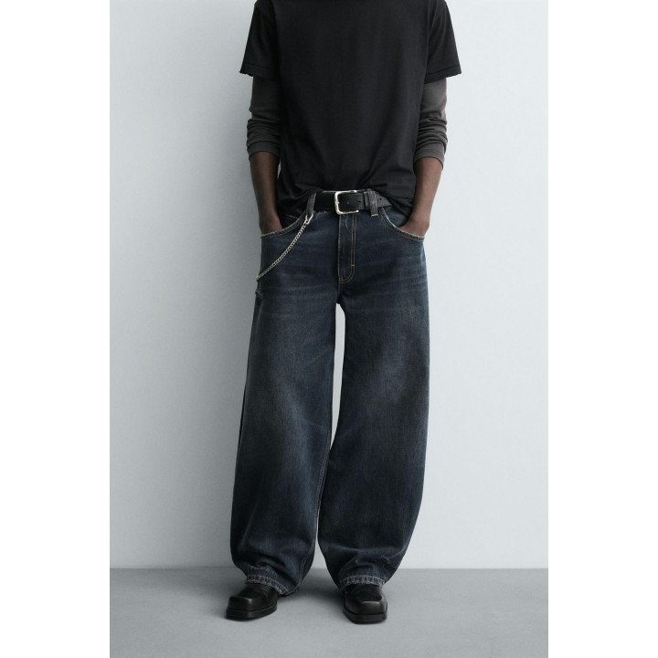 ДЖИНСЫ BALLOON FIT С ЭФФЕКТОМ ПОТЕРТОСТИ