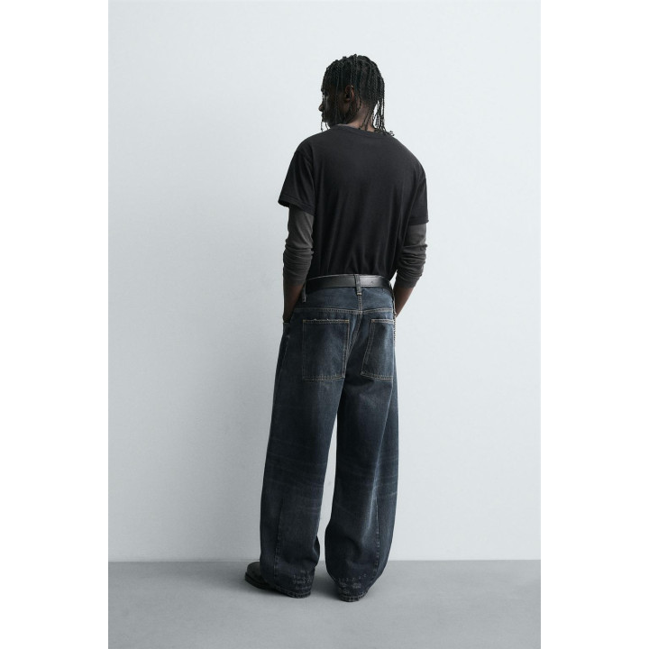 ДЖИНСЫ BALLOON FIT С ЭФФЕКТОМ ПОТЕРТОСТИ