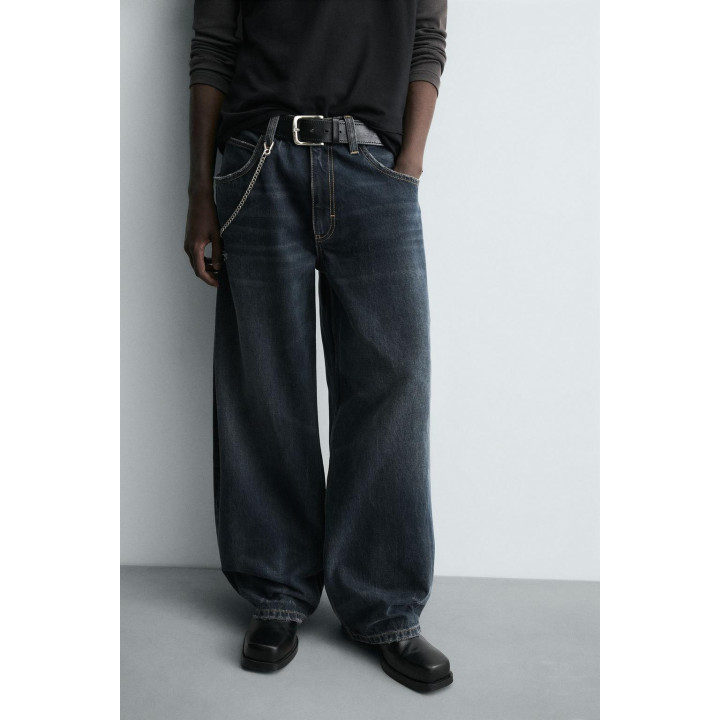 ДЖИНСЫ BALLOON FIT С ЭФФЕКТОМ ПОТЕРТОСТИ