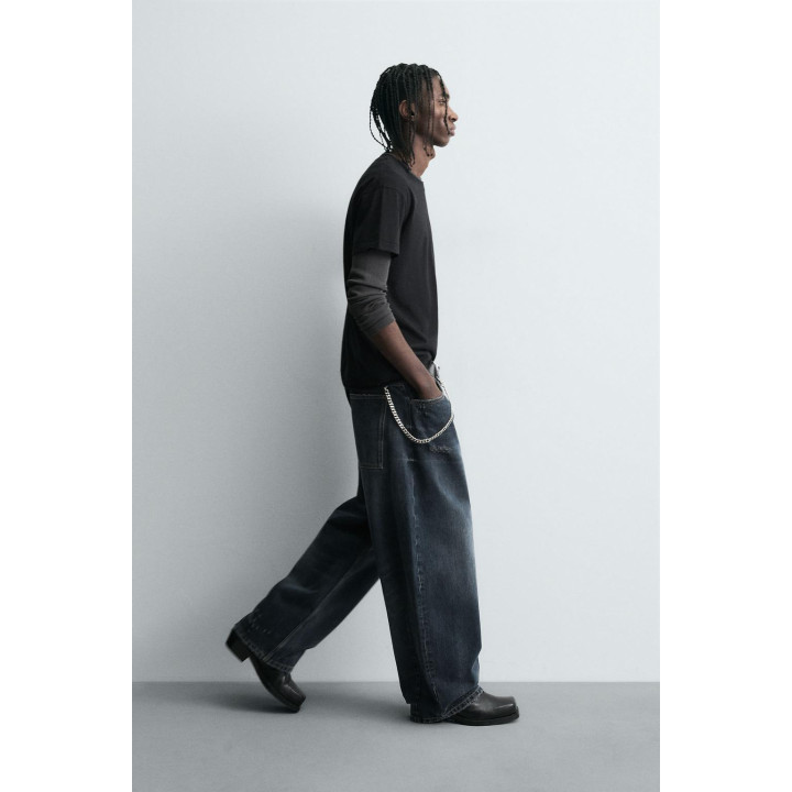 ДЖИНСЫ BALLOON FIT С ЭФФЕКТОМ ПОТЕРТОСТИ