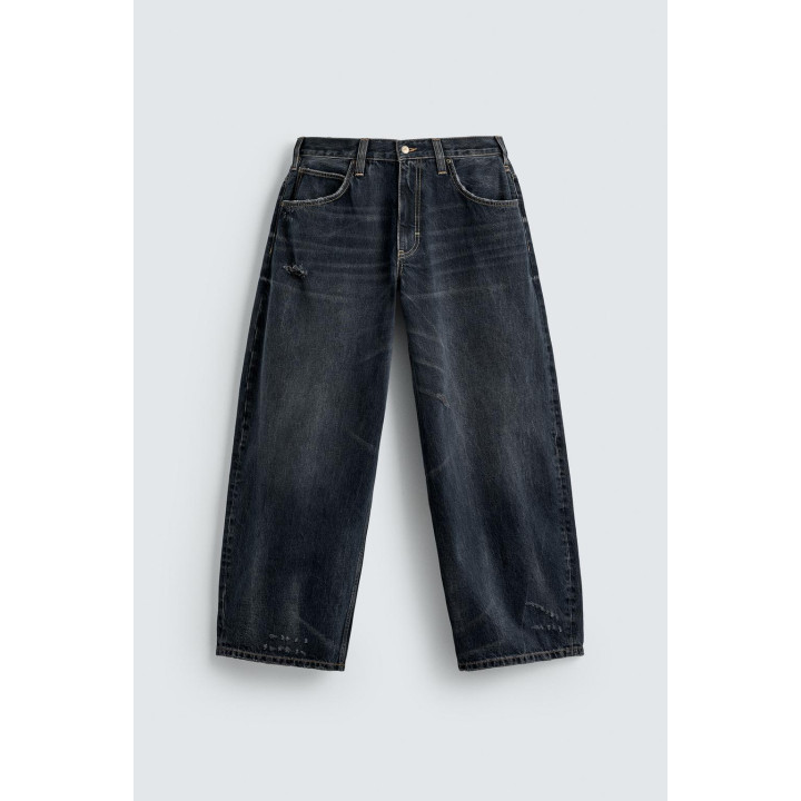 ДЖИНСЫ BALLOON FIT С ЭФФЕКТОМ ПОТЕРТОСТИ