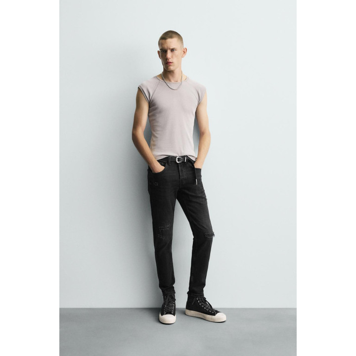 ДЖИНСЫ SKINNY FIT С РАЗРЕЗАМИ