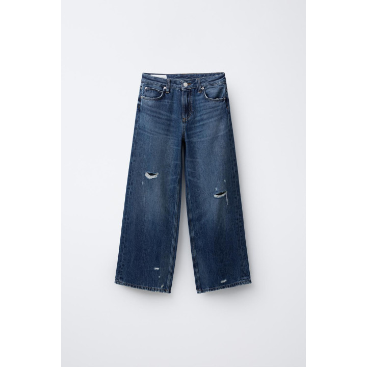 ДЖИНСЫ WIDE LEG С РАЗРЕЗАМИ