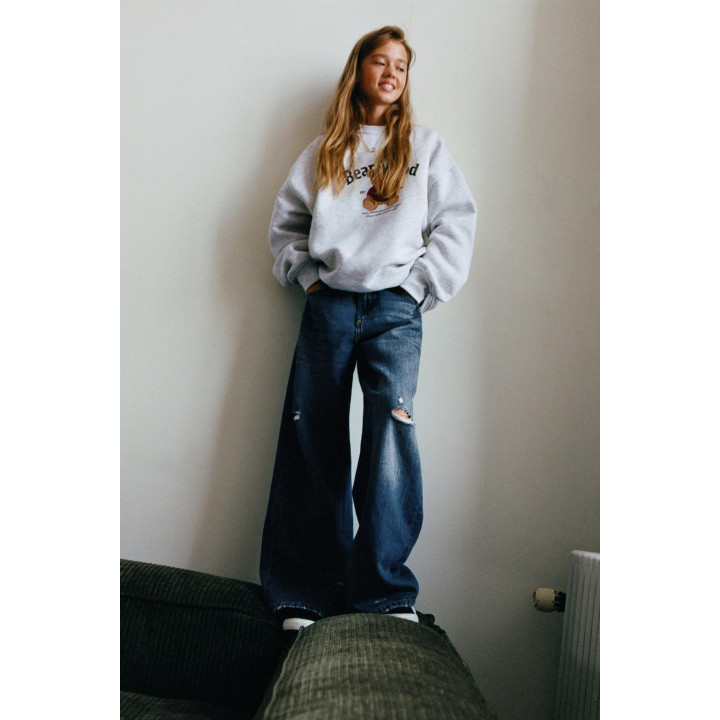 ДЖИНСЫ WIDE LEG С РАЗРЕЗАМИ