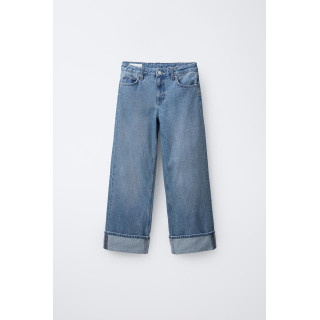 ДЖИНСЫ WIDE LEG С ОТВОРОТАМИ