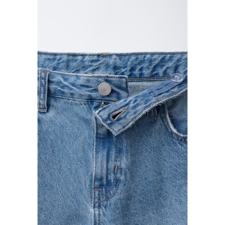 ДЖИНСЫ WIDE LEG С ОТВОРОТАМИ