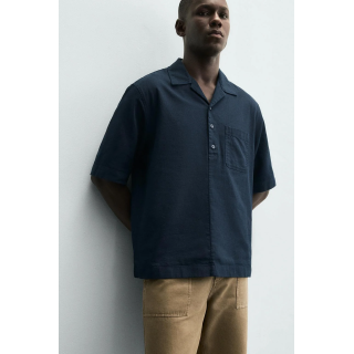 РУБАШКА-ПОЛО ИЗ ХЛОПКА И ЛЬНА