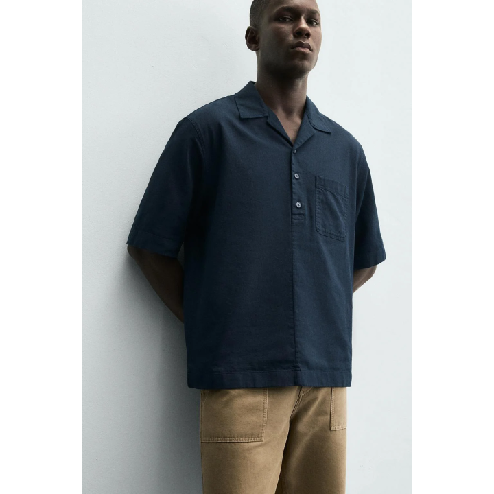 РУБАШКА-ПОЛО ИЗ ХЛОПКА И ЛЬНА