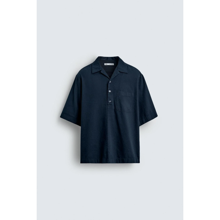 РУБАШКА-ПОЛО ИЗ ХЛОПКА И ЛЬНА