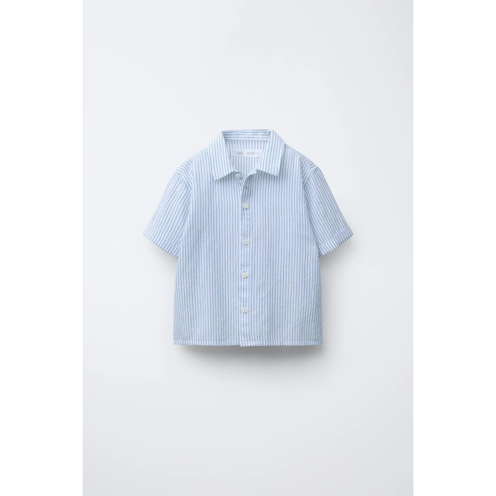 РУБАШКА В ПОЛОСКУ С ТЕКСТУРОЙ