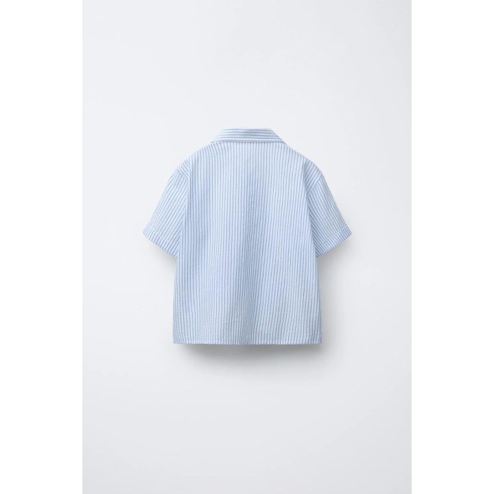 РУБАШКА В ПОЛОСКУ С ТЕКСТУРОЙ