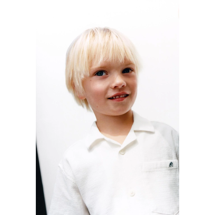 РУБАШКА С КАРМАНОМ ИЗ ТКАНИ С УЗОРОМ