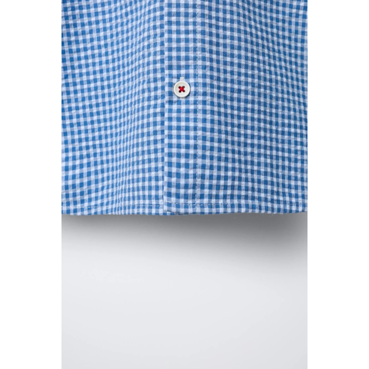 РУБАШКА В КЛЕТКУ ВИШИ С КАРМАНОМ