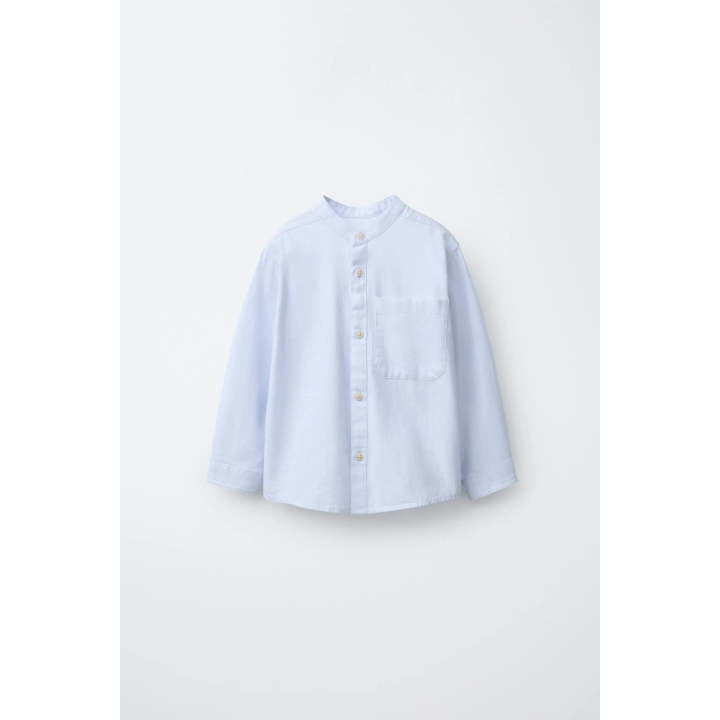 РУБАШКА С ВОРОТНИКОМ-СТОЙКОЙ SOFT TOUCH