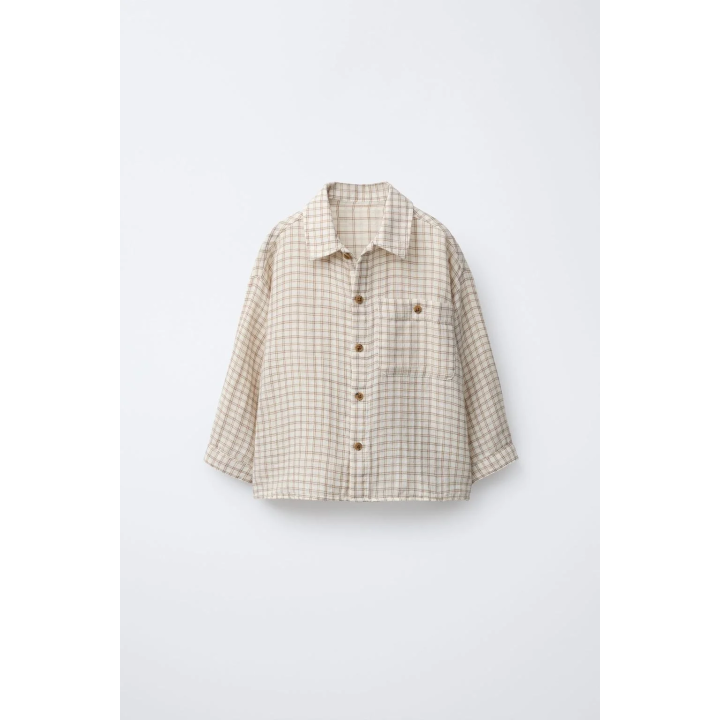 РУБАШКА В КЛЕТКУ С КАРМАНОМ