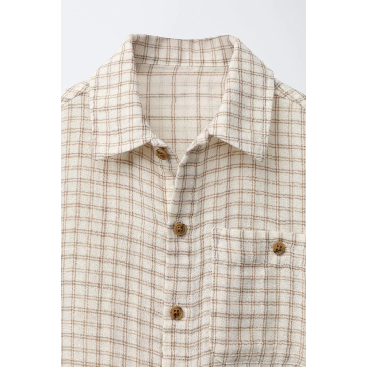 РУБАШКА В КЛЕТКУ С КАРМАНОМ