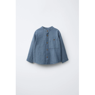 Рубашка с полосатым стойкой