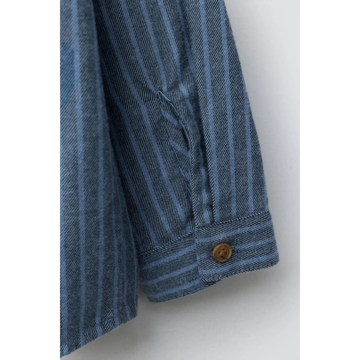 Рубашка с полосатым стойкой