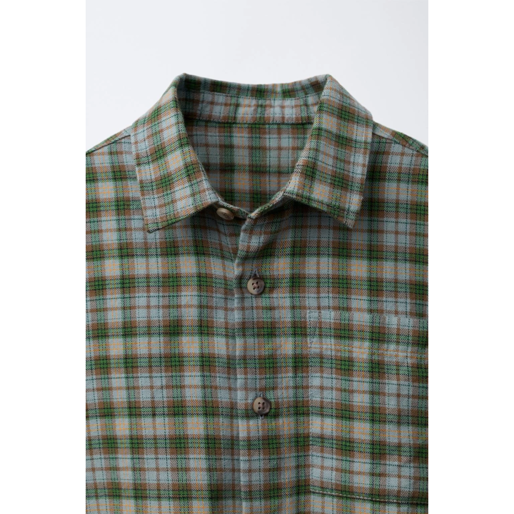 Рубашка в клетку с карманом