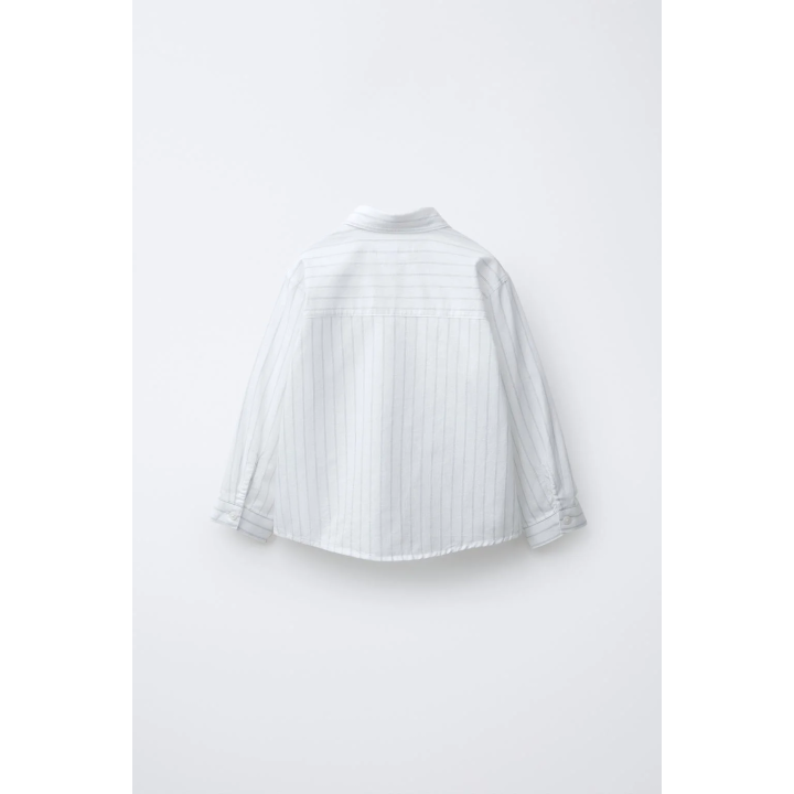 Теплая рубашка в полоску