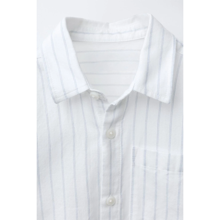 Теплая рубашка в полоску