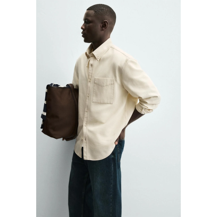 КУРТКА-РУБАШКА С КОНТРАСТНОЙ СТРОЧКОЙ