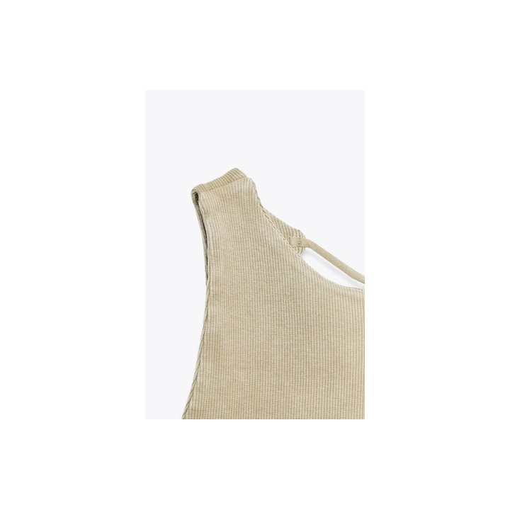 ФУТБОЛКА В РУБЧИК С ОТКРЫТОЙ СПИНОЙ