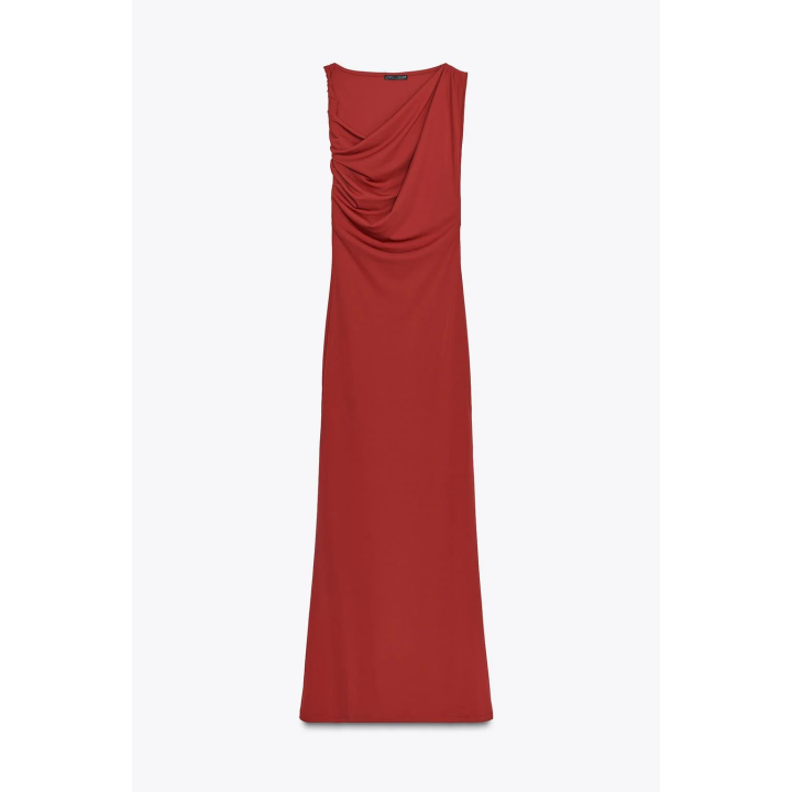 ДЛИННОЕ ПЛАТЬЕ СО СБОРКАМИ