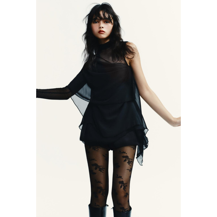 ТОП ИЗ ПОЛУПРОЗРАЧНОЙ ТКАНИ С РУКАВАМИ-НАКИДКАМИ