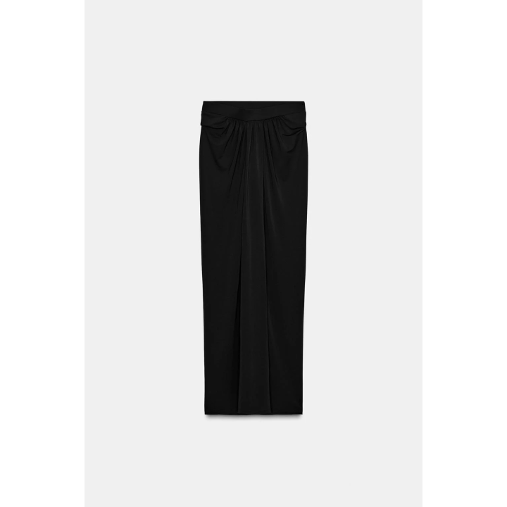 ДЛИННАЯ ЮБКА ИЗ КРЕПА СО СБОРКАМИ