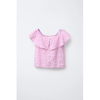 РУБАШКА С ТЕКСТУРОЙ В ЦВЕТОЧЕК