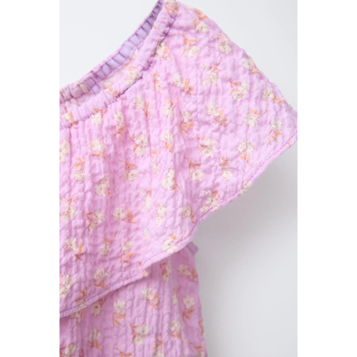 РУБАШКА С ТЕКСТУРОЙ В ЦВЕТОЧЕК