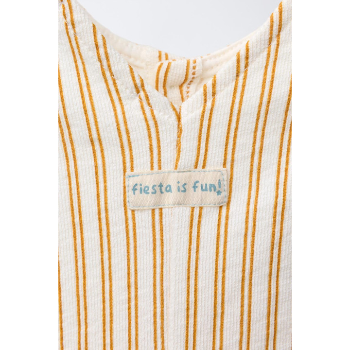 КОМБИНЕЗОН В ПОЛОСКУ С ЭТИКЕТКОЙ