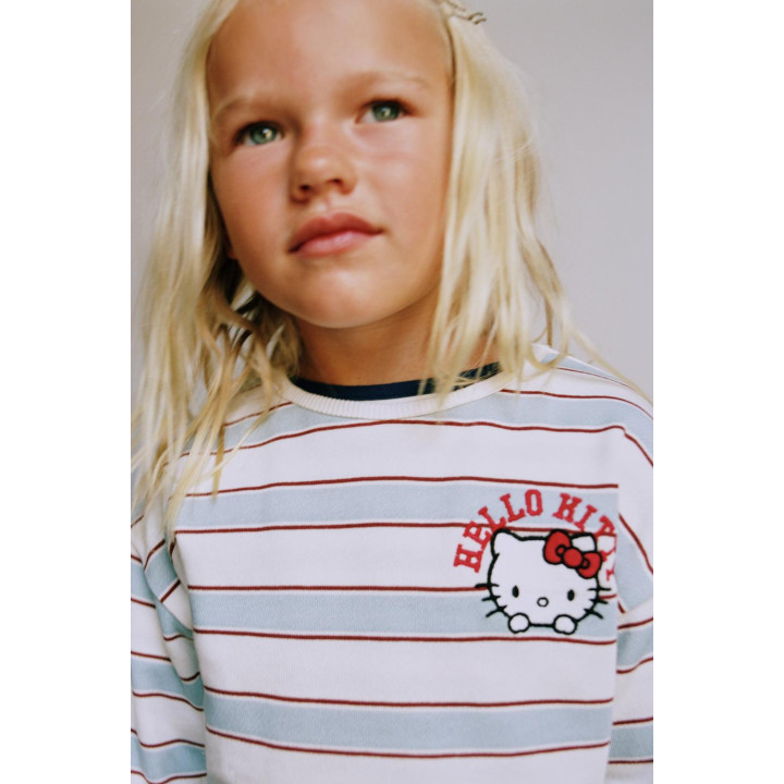 ФУТБОЛКА ИЗ ФЛИСА В ПОЛОСКУ HELLO KITTY © SANRIO