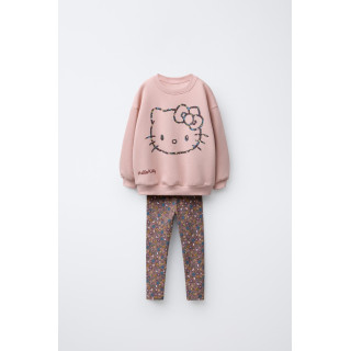 КОМПЛЕКТ ТОЛСТОВКА И ЛЕГГИНСЫ С ЦВЕТАМИ HELLO KITTY © SANRIO