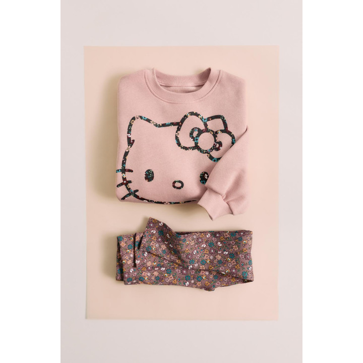 КОМПЛЕКТ ТОЛСТОВКА И ЛЕГГИНСЫ С ЦВЕТАМИ HELLO KITTY © SANRIO
