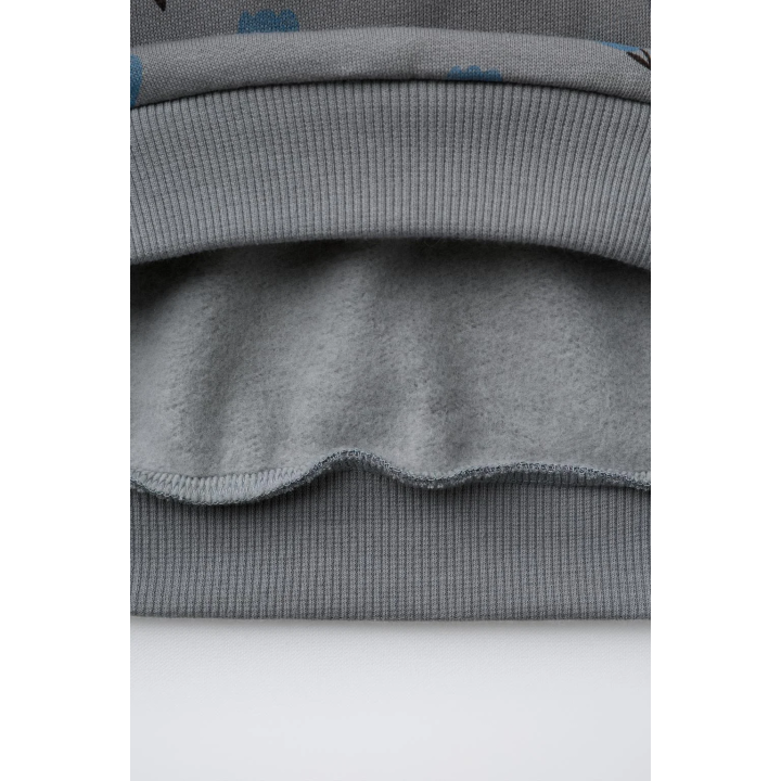 КОМПЛЕКТ: ТОЛСТОВКА И ЛЕГИНСЫ В РУБЧИК С ПРИНТОМ