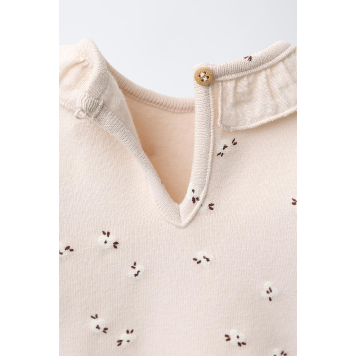 ТЕПЛОЕ БОДИ С ЦВЕТОЧНЫМ ПРИНТОМ