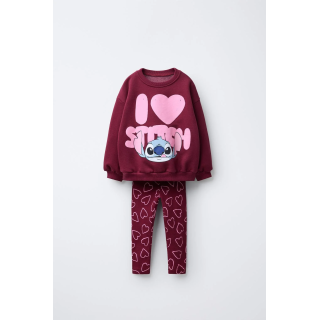 КОМПЛЕКТ ДЖОГИНГ, ТОЛСТОВКА И ЛЕГИНСЫ В РУБЧИК LILO & STITCH © DISNEY