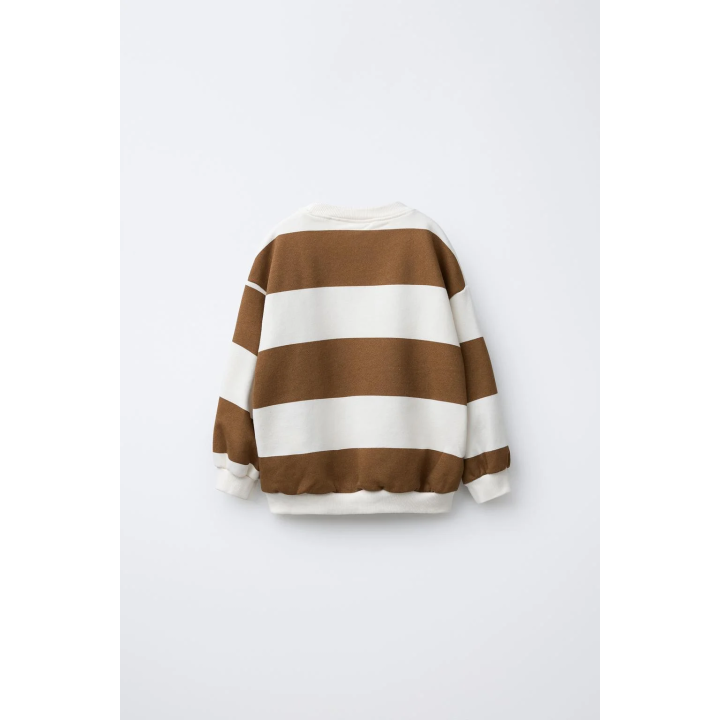 ТОЛСТОВКА В ПОЛОСКУ С ВЫШИВКОЙ