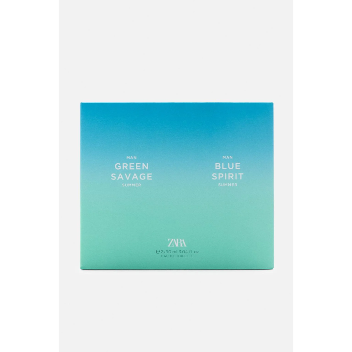 Blue spirit summer + green savage summer edt 2 x 90 ml / 3.04 oz