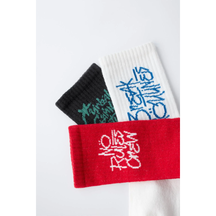 Набор из 3 пар носков с принтом граффити